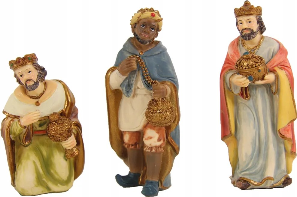 Három bölcs a karácsonyi betlehemhez. 12cm magas figurákhoz