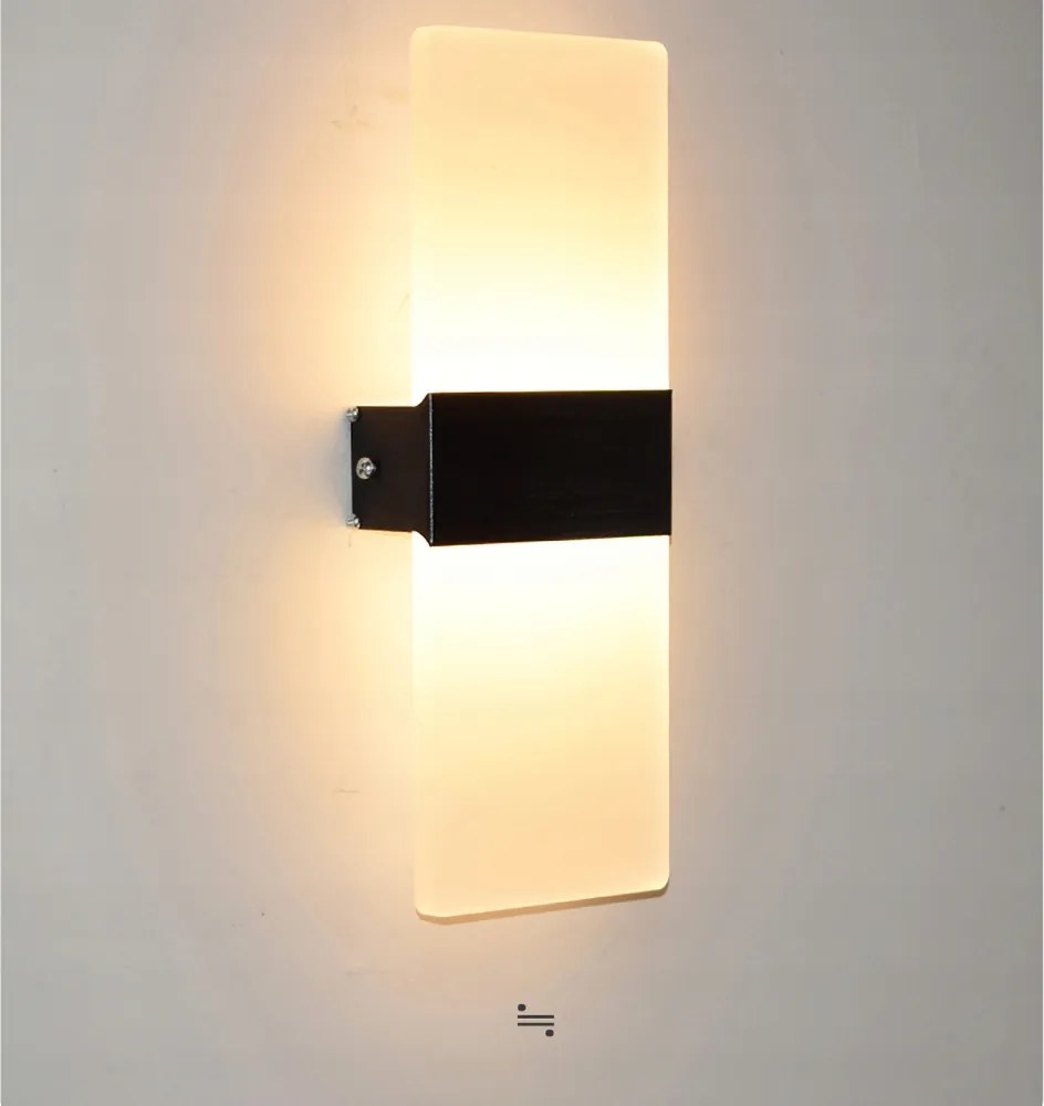 Beltéri Led fali lámpa, fali lámpatest 12W 3000K/6000K