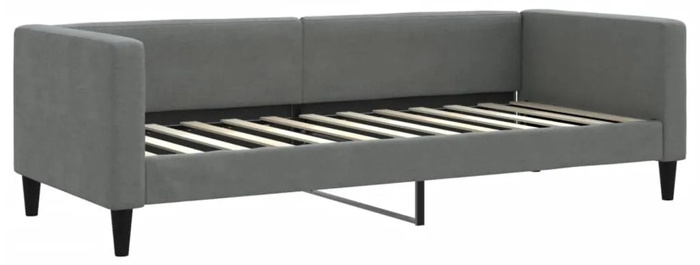 sötétszürke szövet kanapéágy matraccal 80 x 200 cm