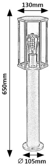 Rabalux 7240 - Kültéri lámpa DUBROVNIK 1xE27/40W/230V IP44