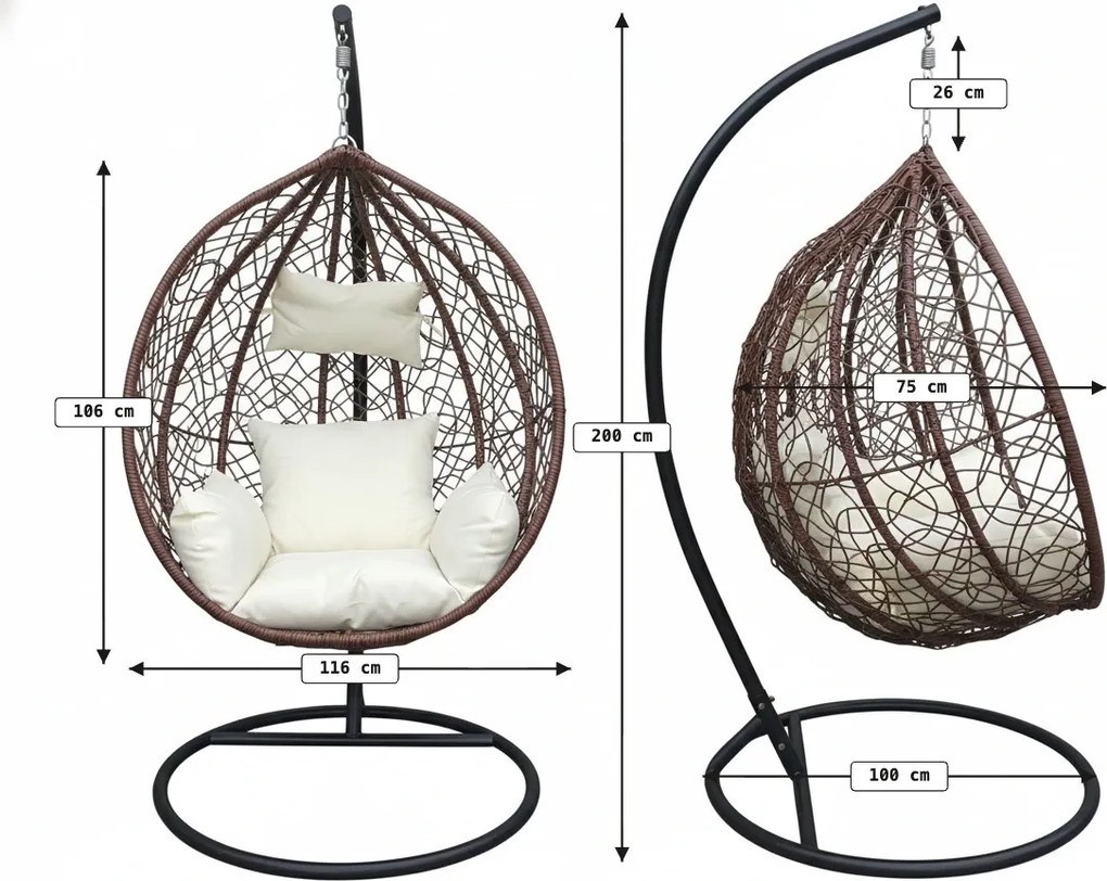 Barna KOKON függőszék