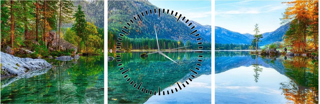 Kép - Hintersee-tó (órával) (90x30 cm)