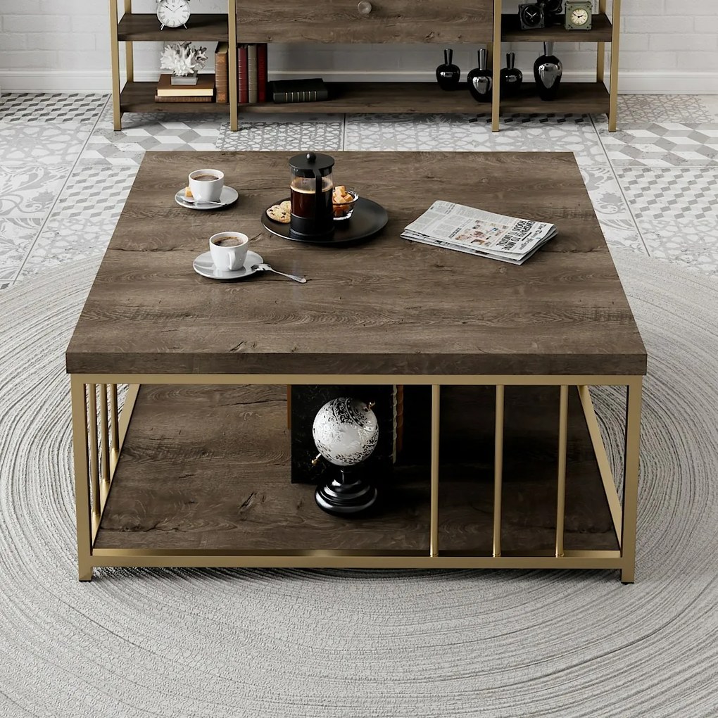 Zenn Walnut and Gold konferenciaasztal