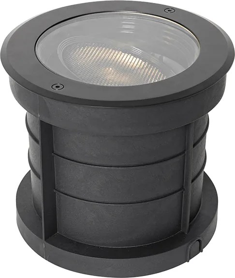 6 darabos szabályozható kültéri talajspot szett fekete IP65 LED-del - Delux Honey
