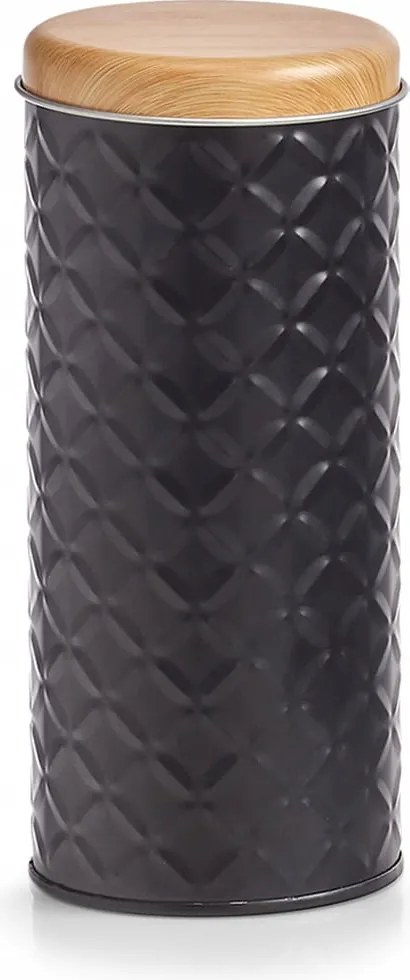 Scandi konzervdoboz, fém, fekete, átm.7,5x18 cm