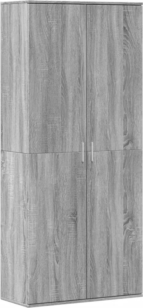 vidaXL szürke sonoma színű szerelt fa magasszekrény 80 x 35 x 180 cm