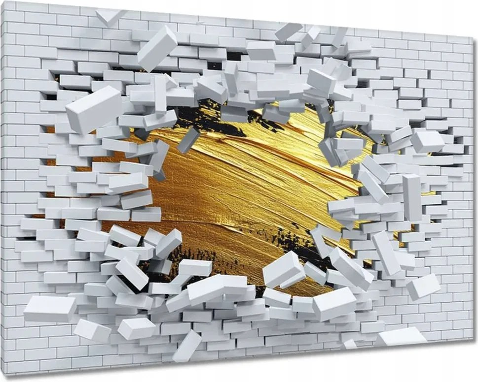 Vászonkép 90x60 Arany csillogás ecsettel