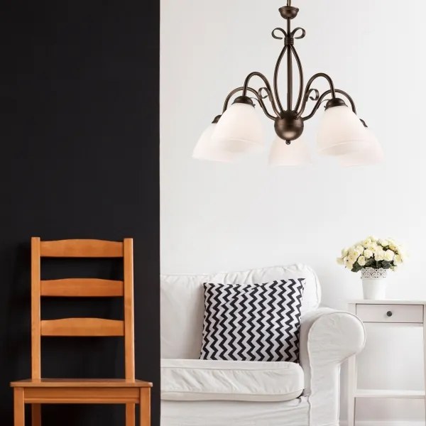 Csillár láncon ADELLE 5xE27/60W/230V