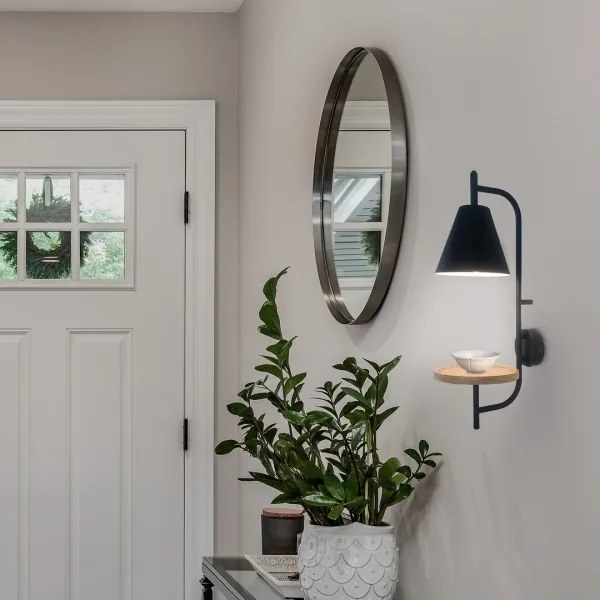 Rabalux 71293 - Fali lámpa polccal AZOME 1xE27/15W/230V bükkfa