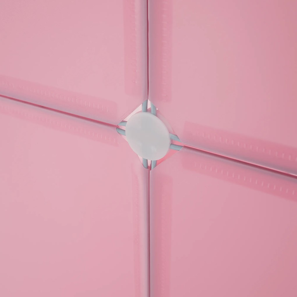 Gyerek moduláris szekrény, rózsaszín/gyerek minta, NURMI
