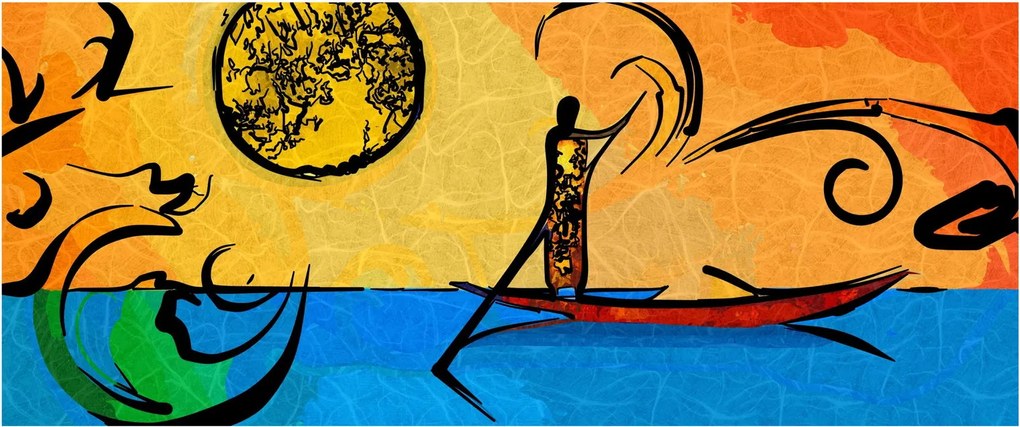 Egy ősi festmény képe (120x50 cm)