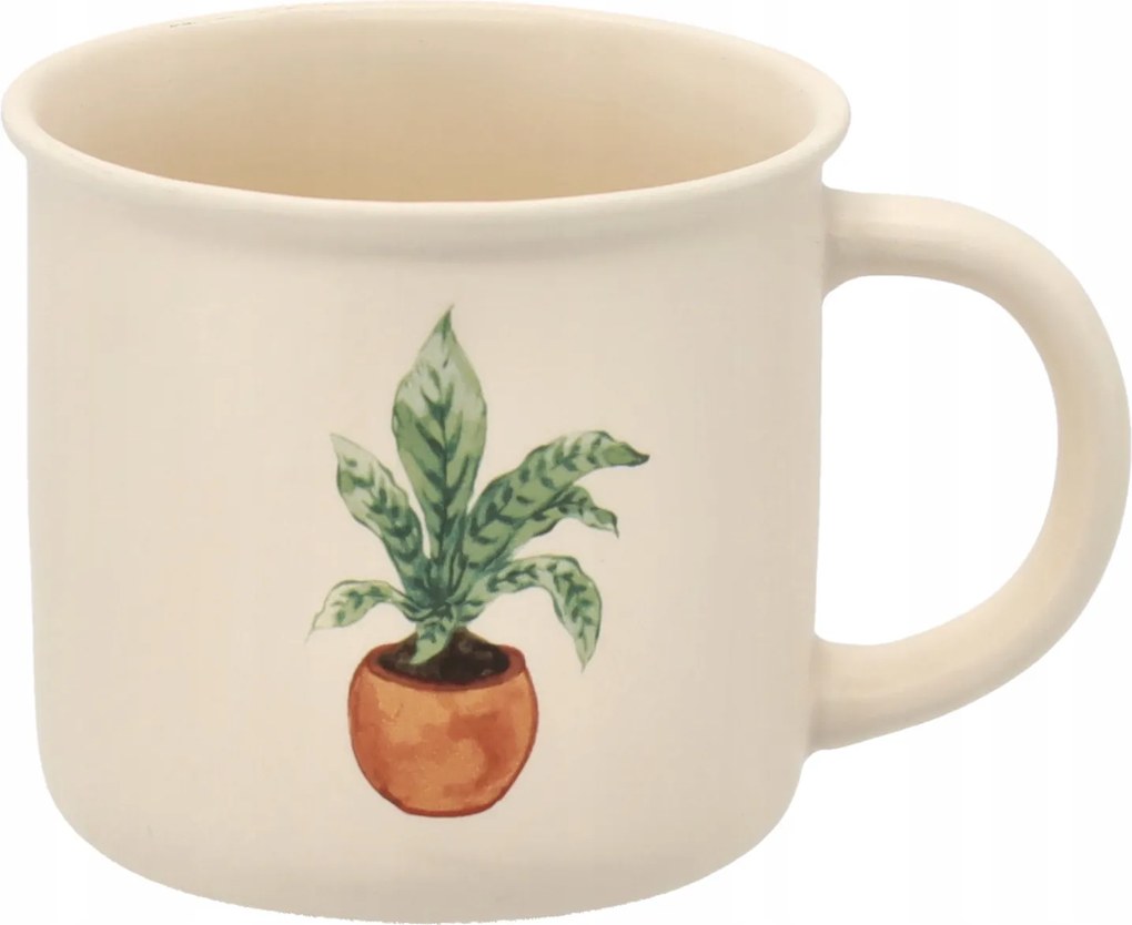 Porcelán bögre 355 ml Növény cserépben