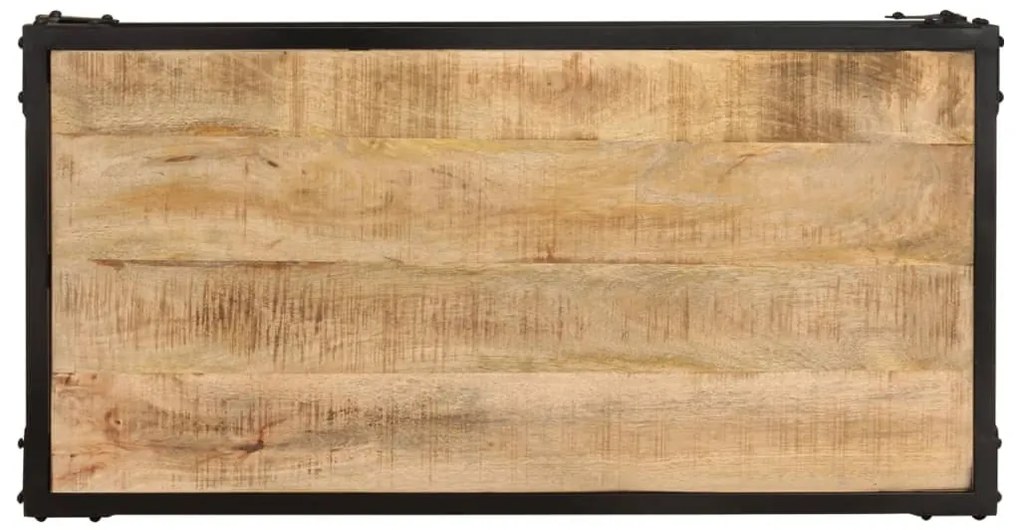 Tömör nyers mangófa dohányzóasztal 90 x 45 x 35 cm
