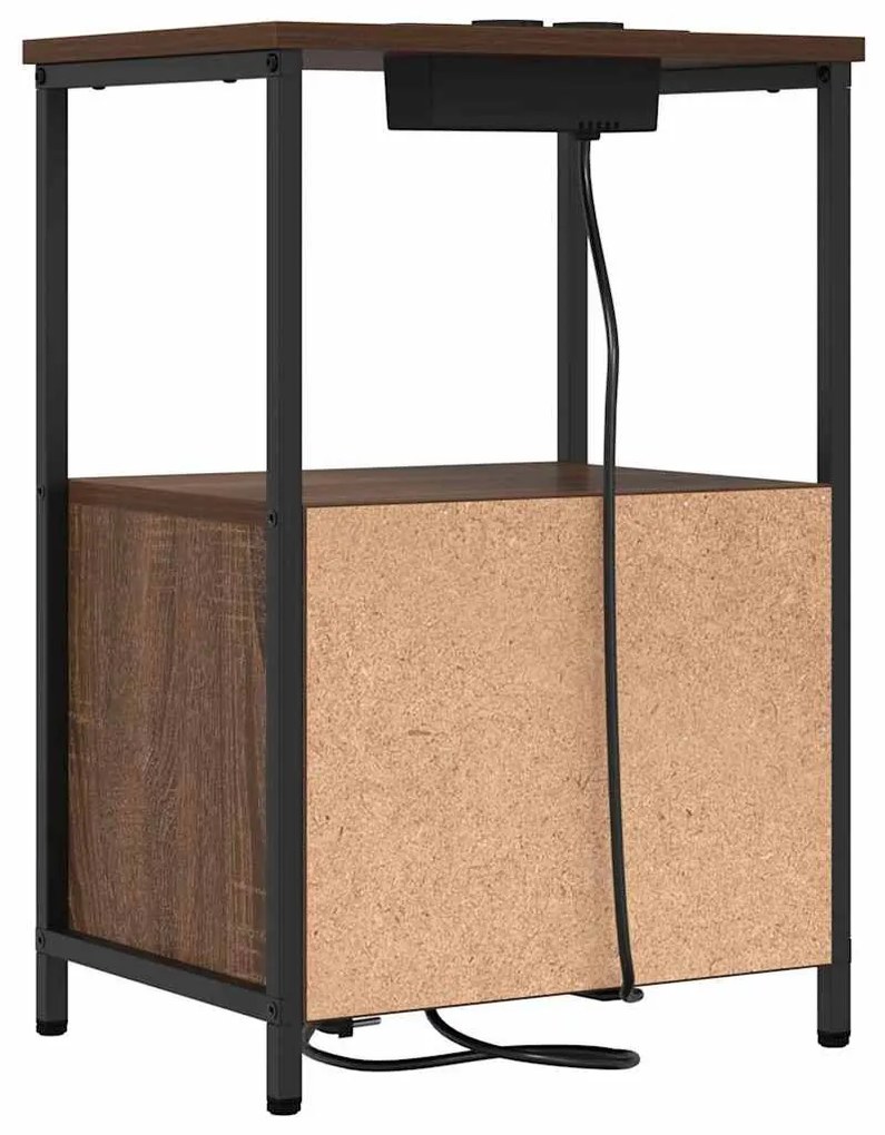 Éjjeliszekrény 2 pcs Barna Tölgy 40 x 31 x 60 cm Faanyag