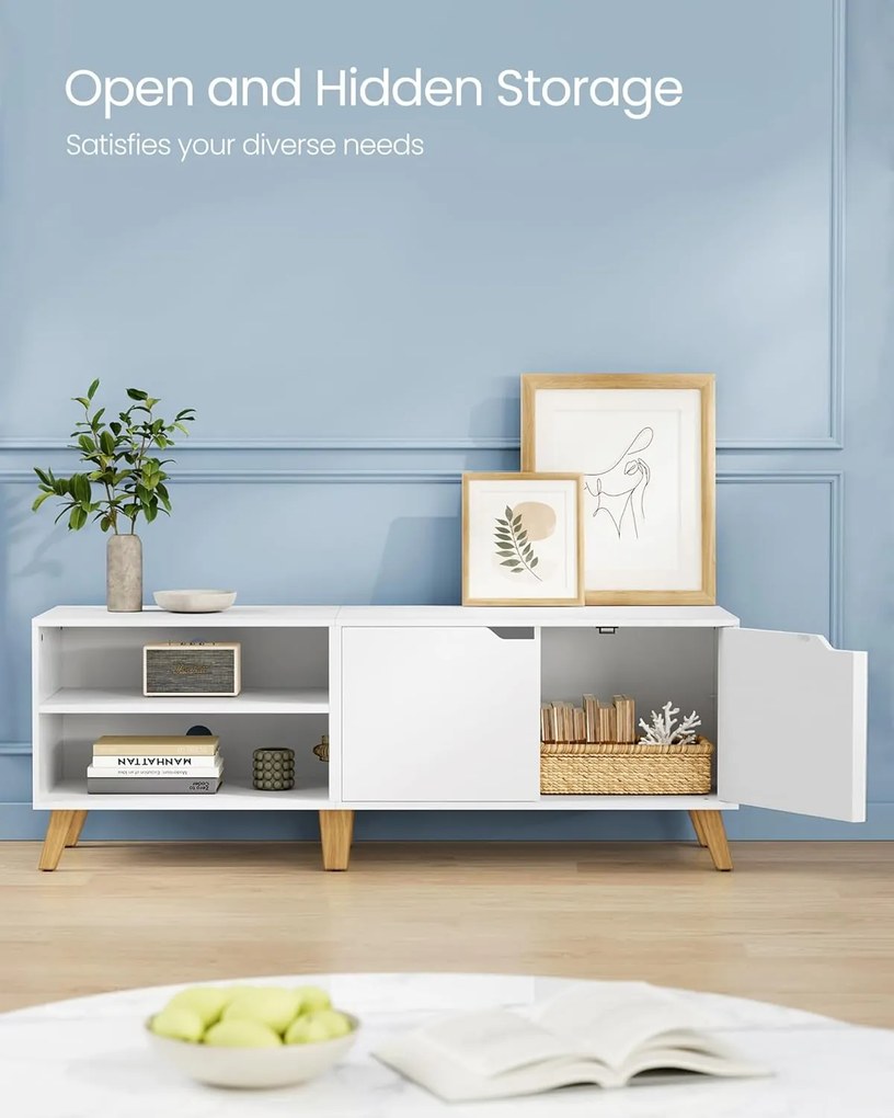 TV szekrény 2 ajtóval, 40 x 140 x 50 cm, fehér