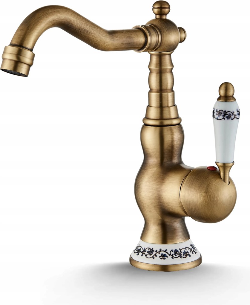 Álló Mosdó Csaptelep Forgatható Kifolyócsővel Pultra Szerelhető Alacsony Retro Csaptelep