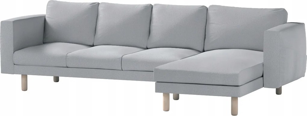 Dekoria Norsborg 4 személyes kanapé huzat Ikea székkel, szürke
