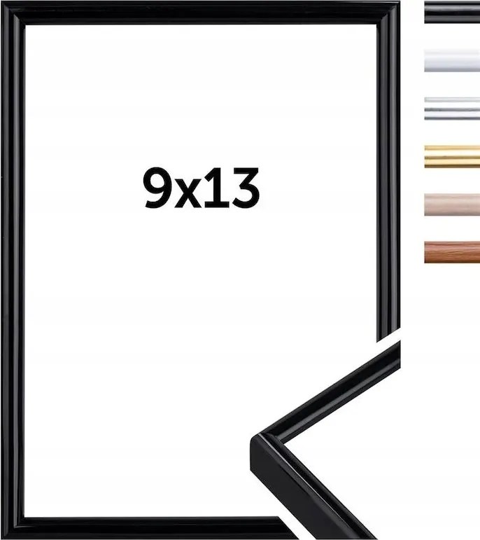 Doerr New York Fekete 9x13 cm képkeret (5x7 cm-es tartóval, támasztólábbal)