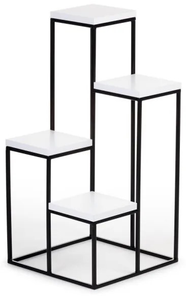 KASKADA virágtartó állvány 70x34 cm fekete/fehér