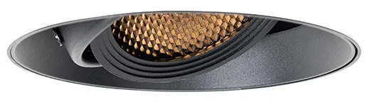 Modern beépíthető reflektor fekete GU10 AR70 kerek keret nélküli - Oneon Honey