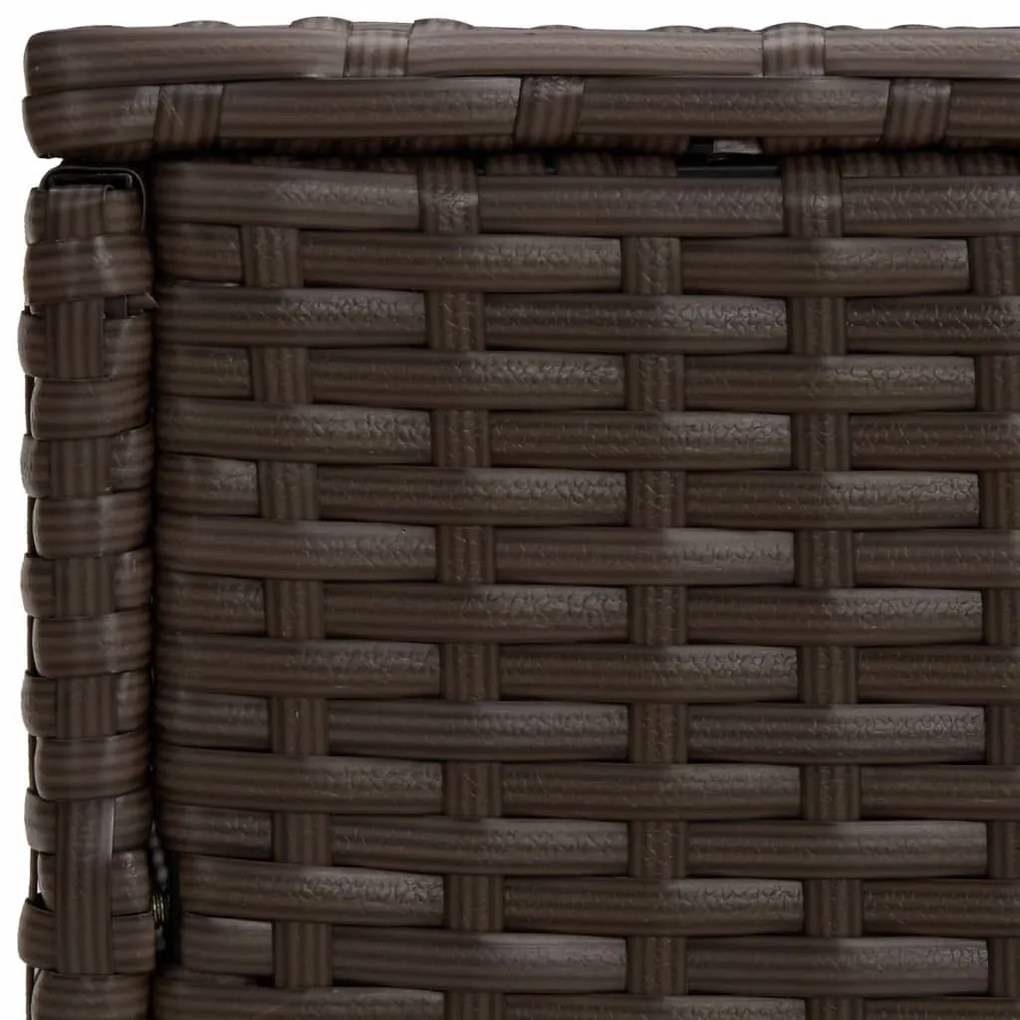 3 db barna polyrattan kerti kisasztal