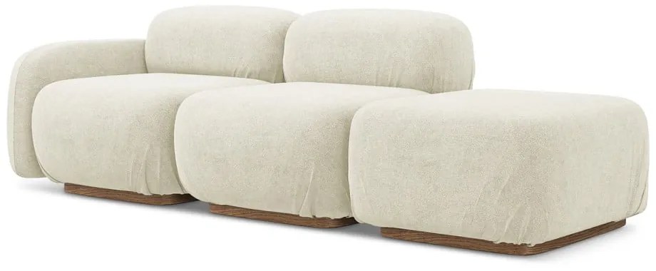 Krémszínű buklé moduláris heverő (jobb oldali) Ailani – Makamii