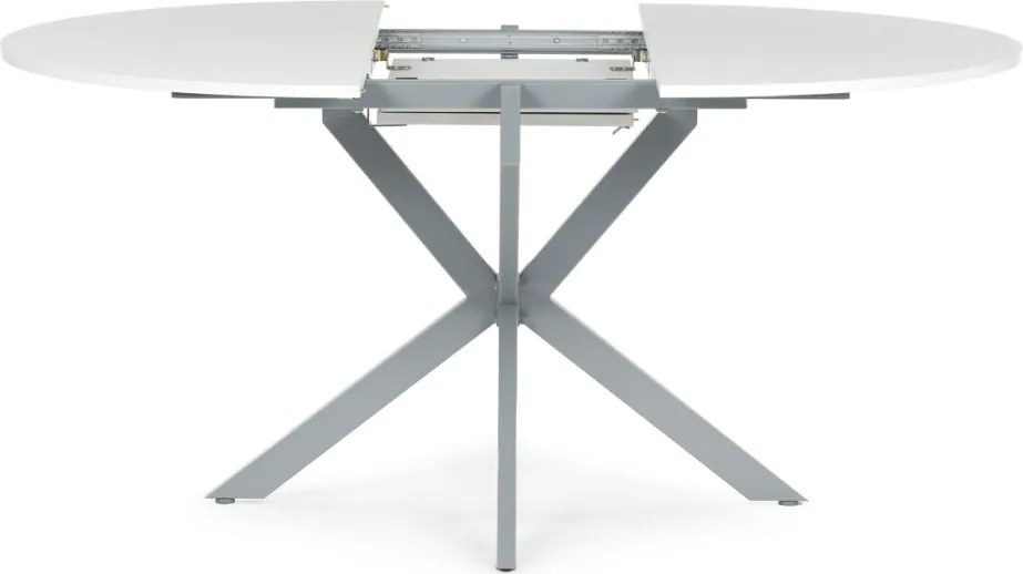 Étkezőasztal bővíthető 120–160 × 120 cm melamin fehér WT