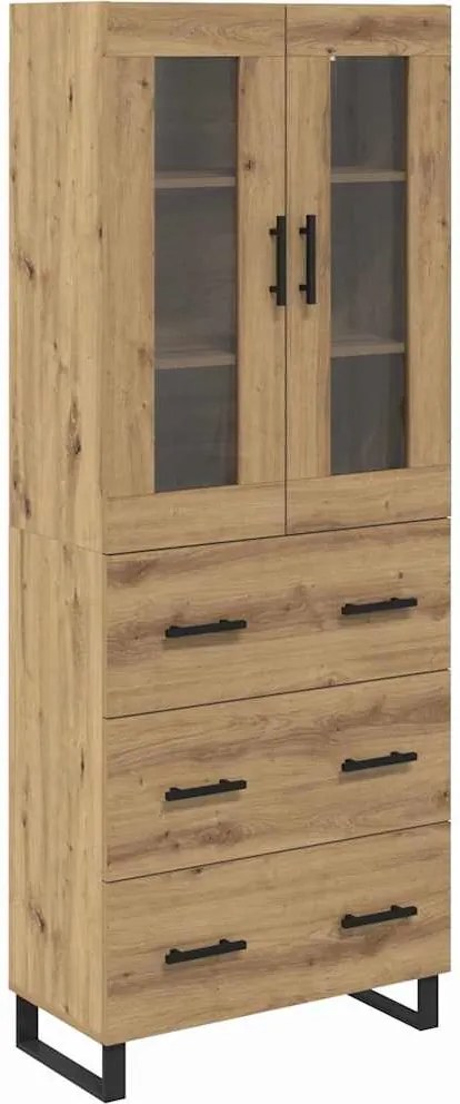 vidaXL Magasfiú fiókkal 2 pcs Artisan tölgy Faanyag