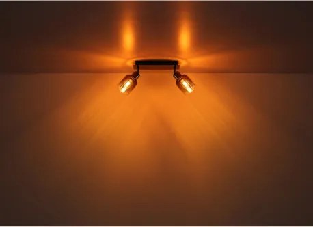 Globo 54313-1 Fali lámpa fém fekete-króm, réz színű/átlátszó színátmenetes üveg búra, billenőkapcsoló a terméken, SzxM: 80x160mm, Mélység: 160mm, 1x E14 40W 230V izzó nélkül