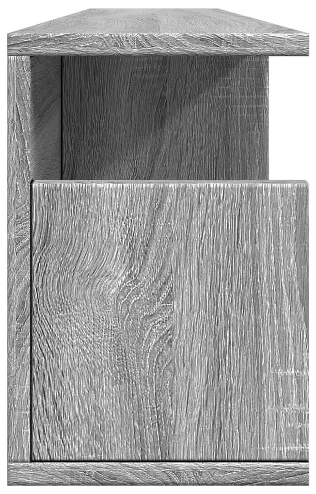 szürke sonoma színű szerelt fa faliszekrény 100 x 20 x 30 cm
