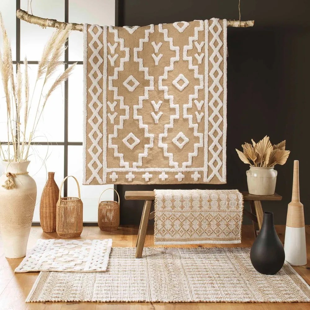 Bézs jutakeverék szőnyeg 120x170 cm Medine – douceur d'intérieur
