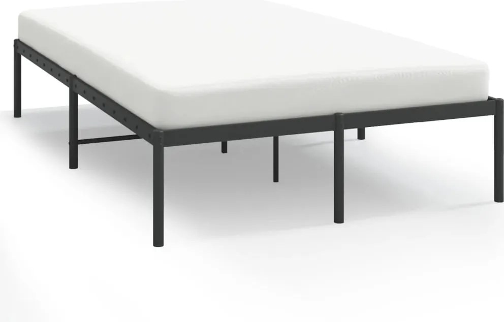 vidaXL fekete fém ágykeret 120 x 190 cm