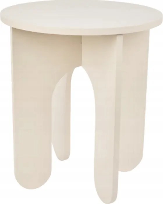 Fa Kiegészítő Asztal 40 × 40 × 45 cm Fehér, Stílusos, Természetes