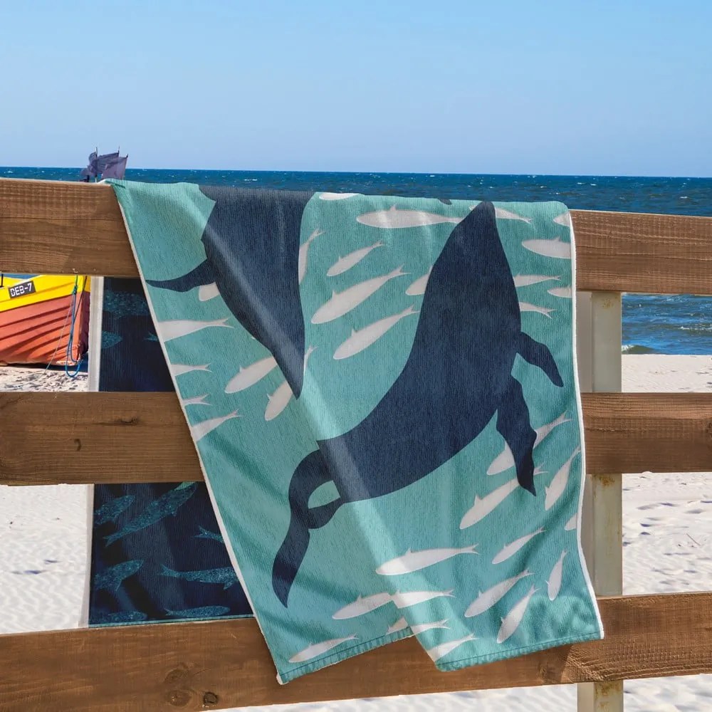 Kék strandtörölköző 90x180 cm Dolphin – DecoKing