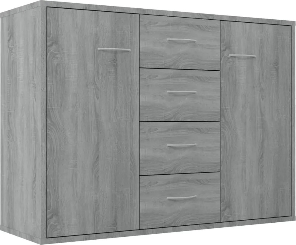 vidaXL szürke sonoma színű szerelt fa tálalószekrény 88 x 30 x 65 cm