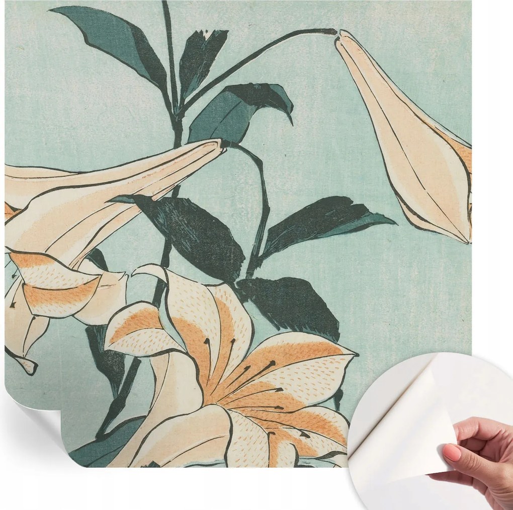 Dekoratív Öntapadós Tapéta Divatos Minták Finom liliomok 250x250 cm