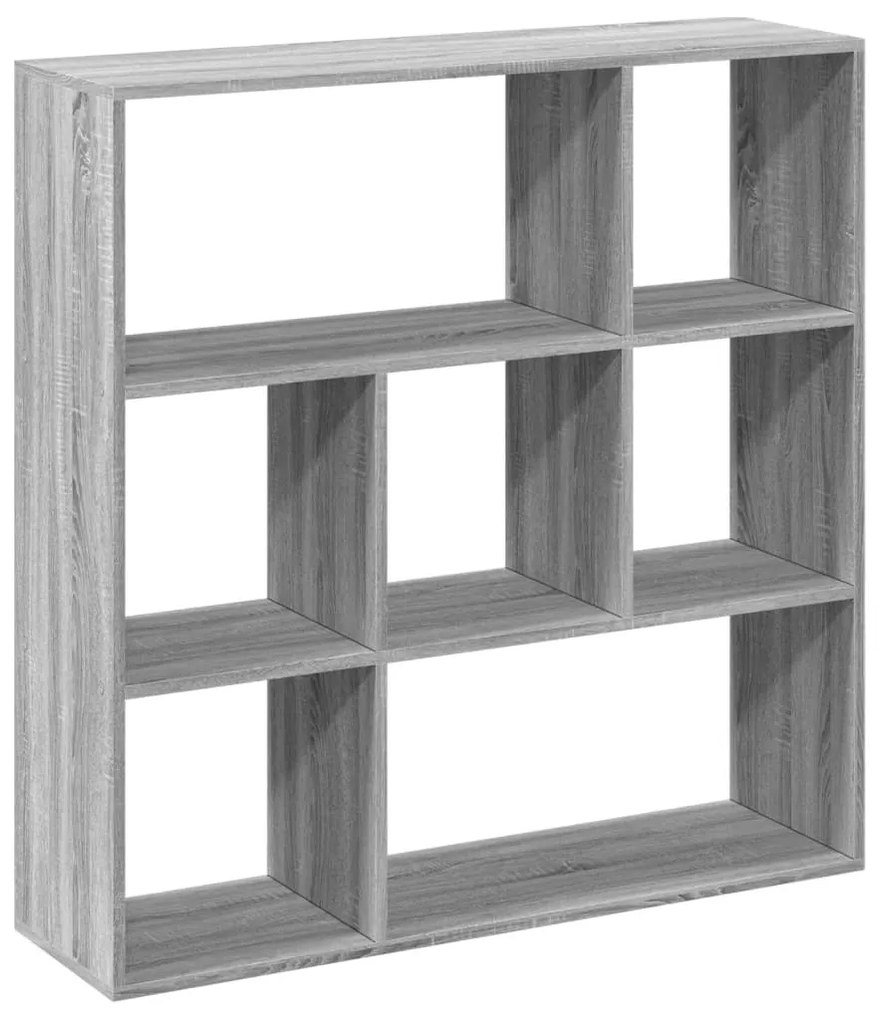 szürke sonoma szerelt fa elválasztó könyvespolc 102x29x103,5cm