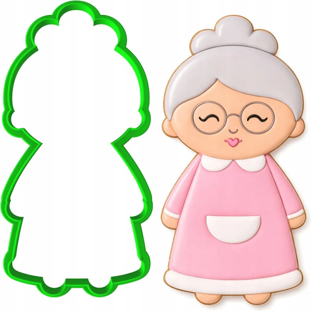 Mézeskalács lyukasztó Nagymama És Nagypapa Napjára Nagymama 12cm