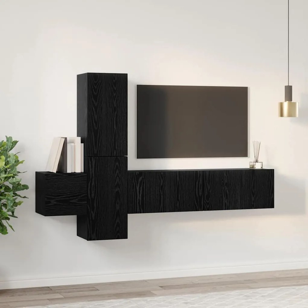 TV szekrény garnitúra 5 pcs Musta tammi 181 x 30 x 120 cm