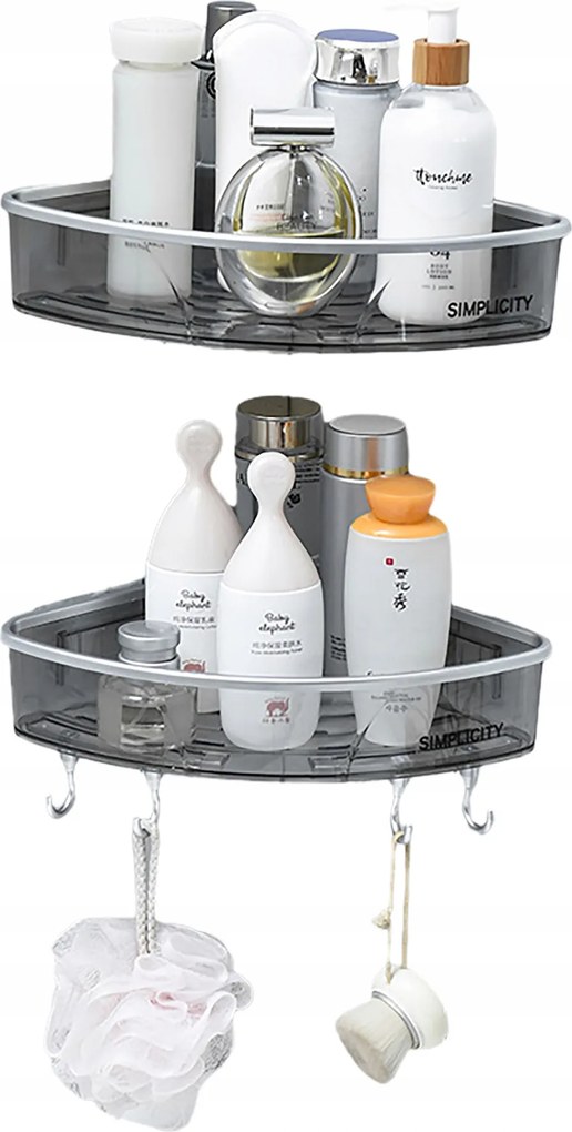 Fürdőszobai Zuhanypolc Dupla sarok