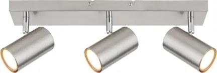 Globo 57911-3 Mennyezeti lámpa, fém matt nikkel, króm, HxSzxM: 410x60x120mm, 3x GU10 35W 230V izzók nélkül