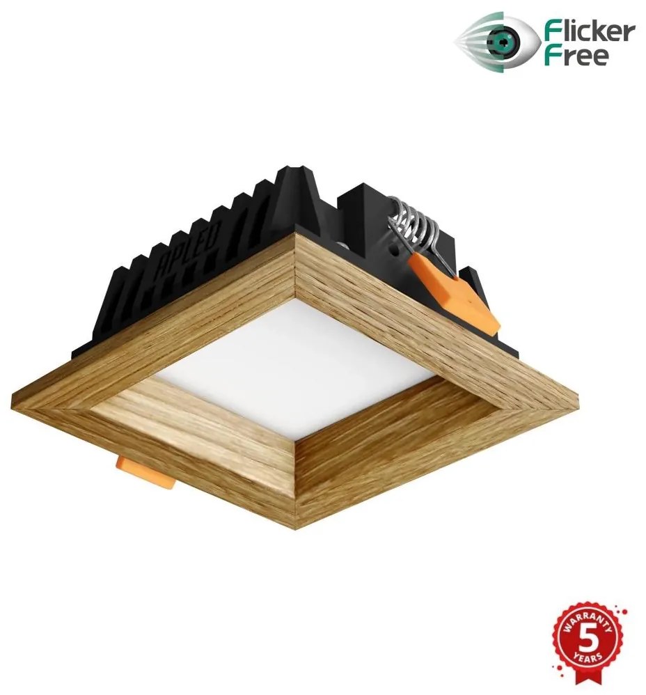 APLED - LED Lámpa SQUARE WOODLINE LED/3W/230V 4000K 9x9 cm tölgy tömör fa