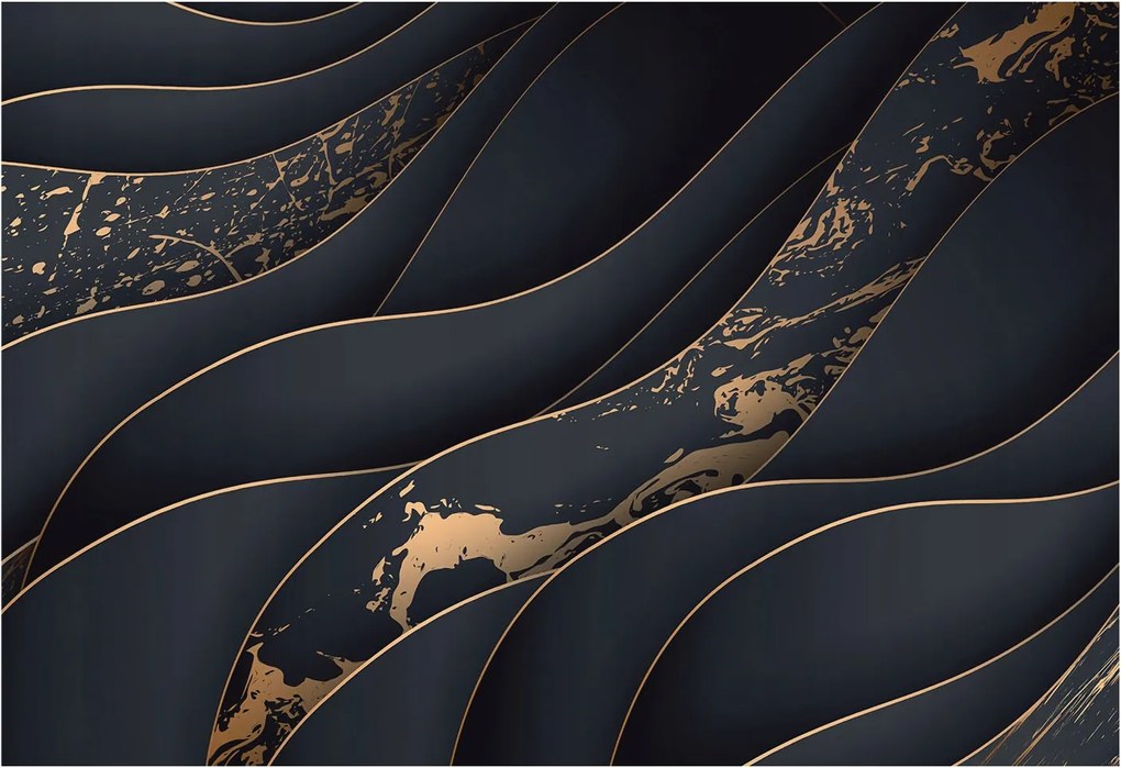 Dekoratív fotótapéta Falra Könnyű összeszerelés Elegáns hullámok 152x104 Ragasztó