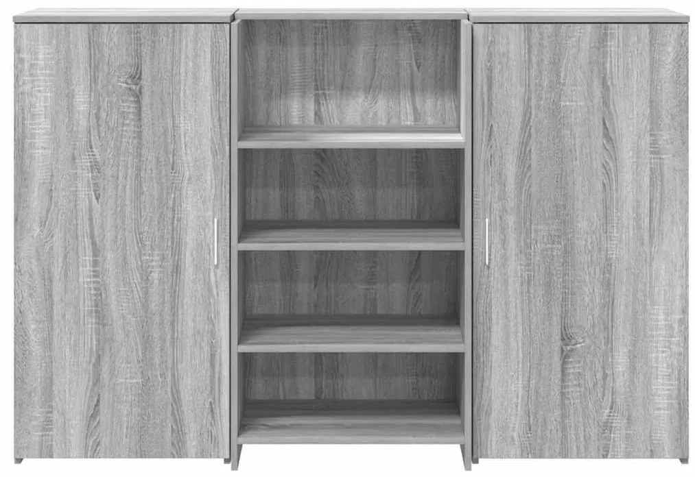 recepciós pult szürke sonoma 155x50x103,5 cm szerelt fa