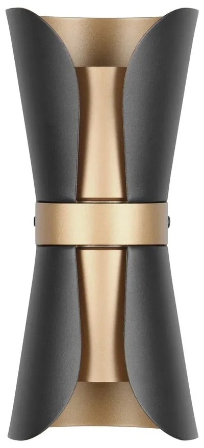 Fekete-bronzszínű fali lámpa Coat – Trio