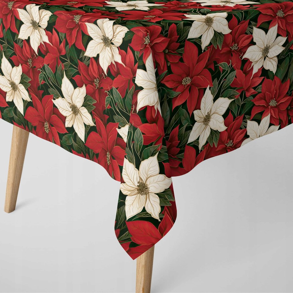 Abrosz Vízálló Karácsonyi Asztalra Karácsonyi Kert 140 cm x 320 cm