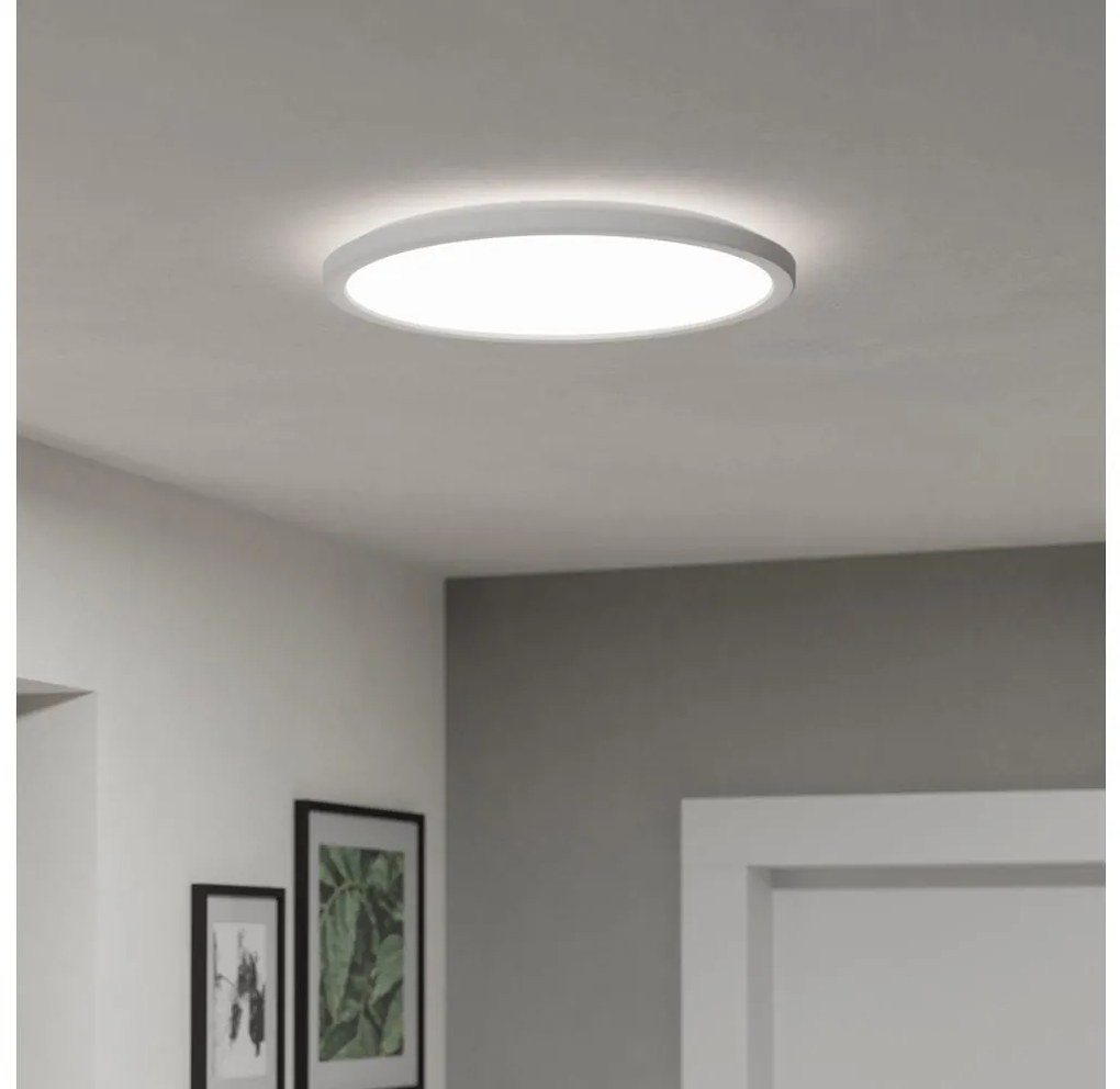 Eglo 901458-LED Dimmelhető fürdőszobai lámpa ROVITO-R 18,5W/230V átm. 38,9cm IP44 fehér + távirányító