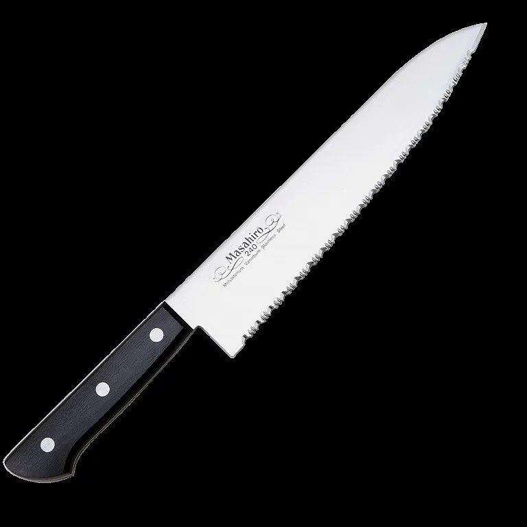 Masahiro kés Bwh Chef Wave Edge 24 cm fogazott MBS-26