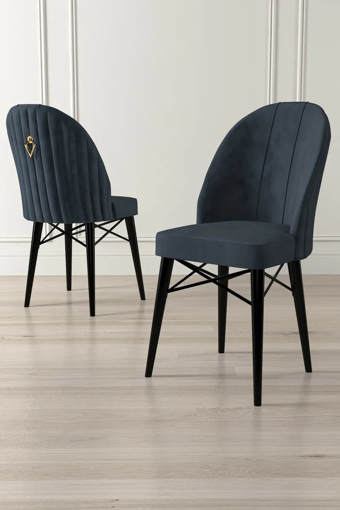 Ritim Anthracite and Black étkezőszék szett, 6 db