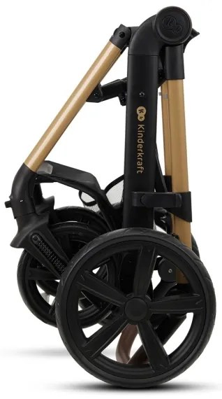 KINDERKRAFT - Kombinált babakocsi 3in1 MOOV 2 Pure fekete + autósülés MINK PRO